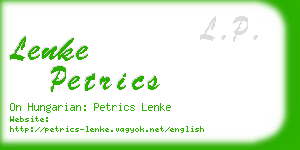 lenke petrics business card